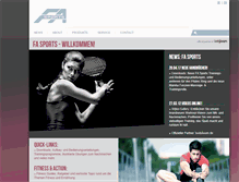 Tablet Screenshot of fa-sports.com